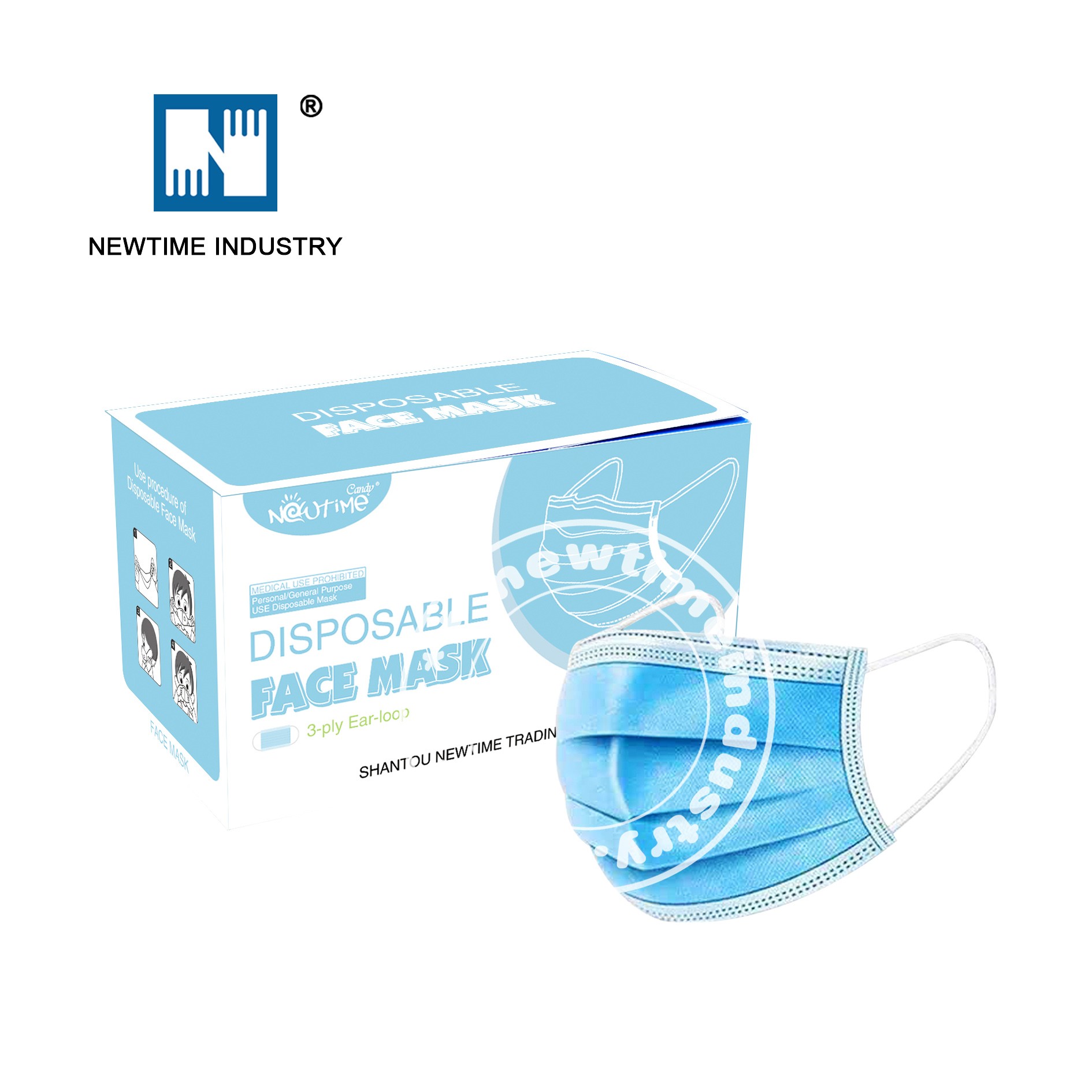 3 Ply Disposable Respirators Face Mask